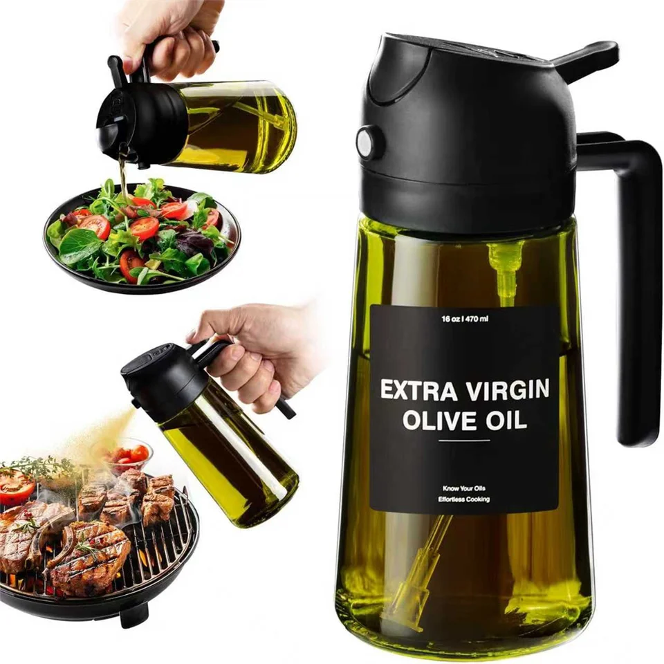 Dark Green Oil Dispenser Bottle