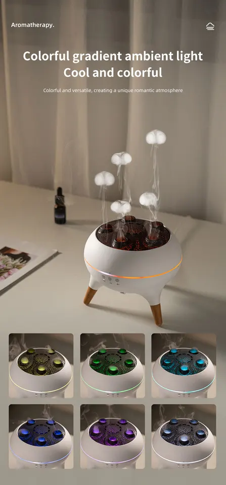 Cloud Aroma Humidifier with Colorful Gradient Light