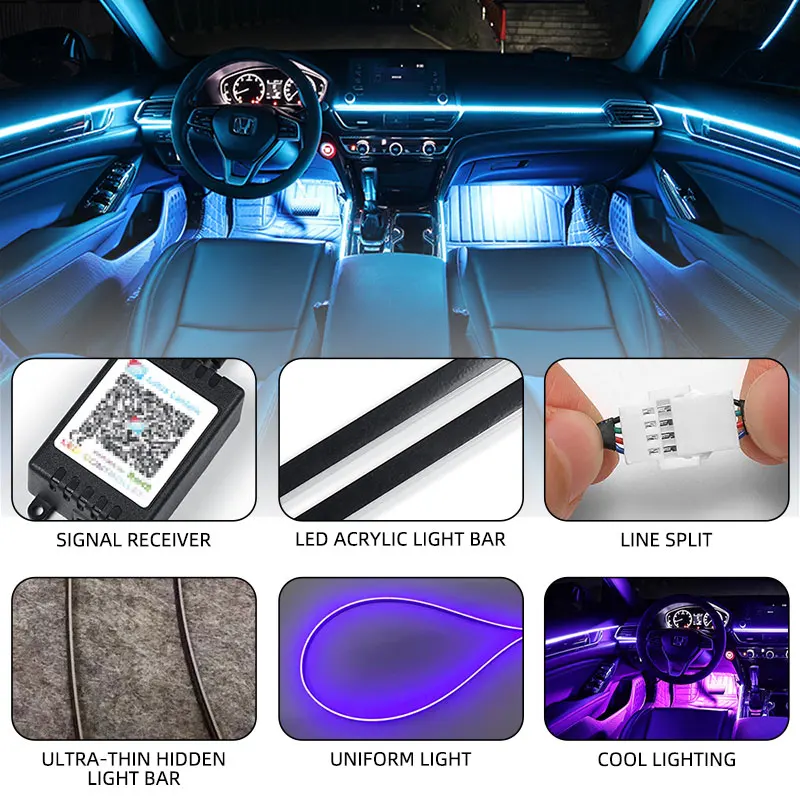 RGB Car Interior Ambient LED Light Strip